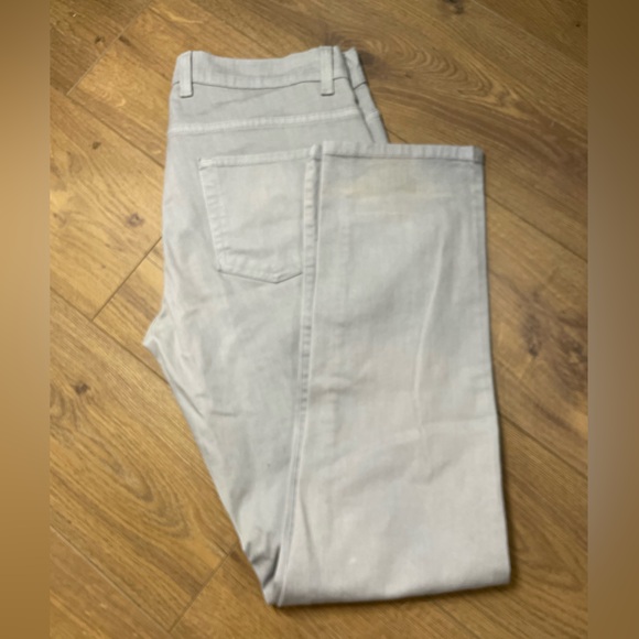 Eunina Jeans Light Grey Straight Leg Slim Fit Denim Pants XL 34” Waist - Picture 2 of 6